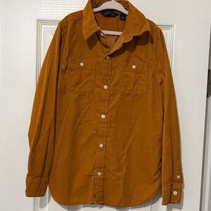 Janie and Jack Golden Mustard Corduroy Shirt